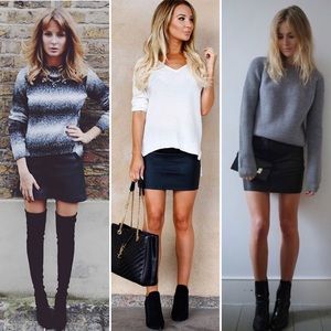 (Not for sale)Faux leather mini skirt